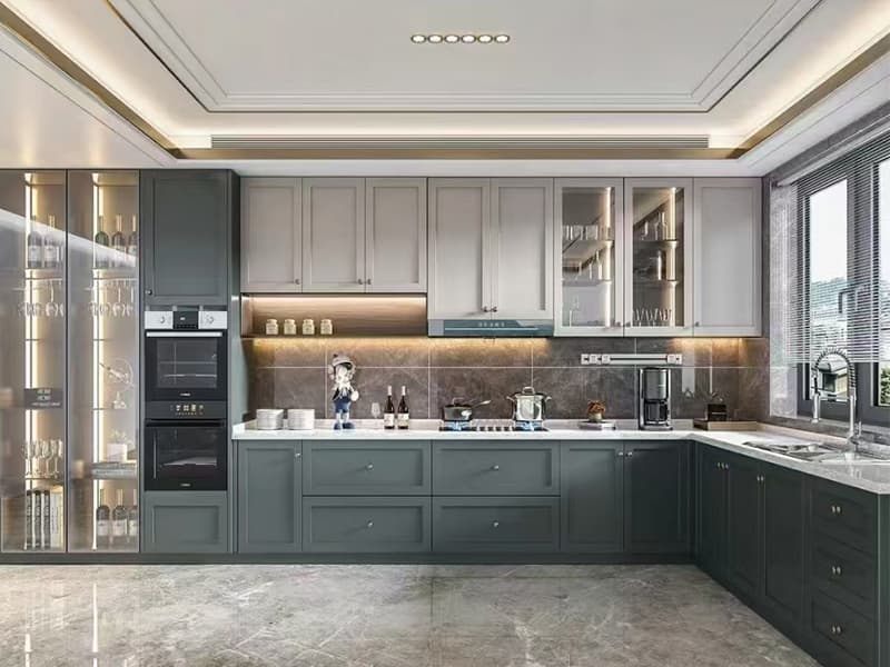 European-style kitchen cabinet set