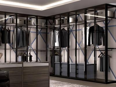 Top Quality High-end Customized Glass Door Wardrobe Walk in Closet For Villa - ياليج
