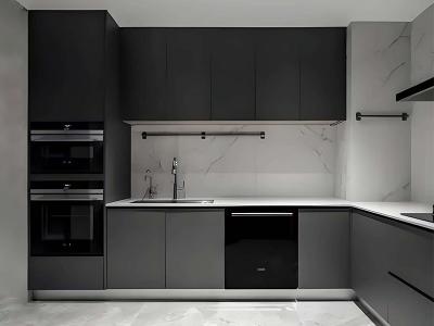 Modern Design L Shaped Matte Wooden Kitchen Cabinet Set
